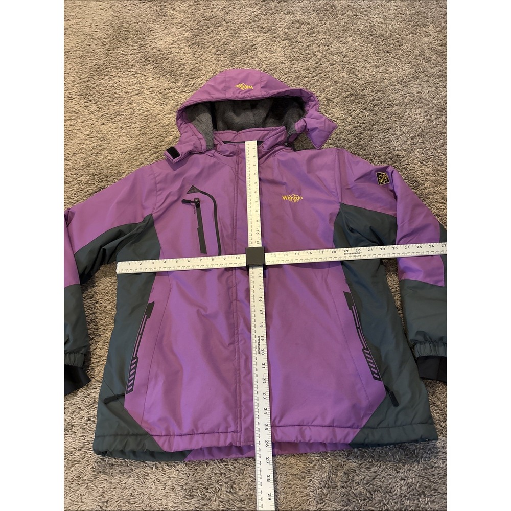 Wantdo Size Large Purple Womens Jacket‎ Ski Snow Skirt Hooded Purple Black Nice - Picture 9 of 12